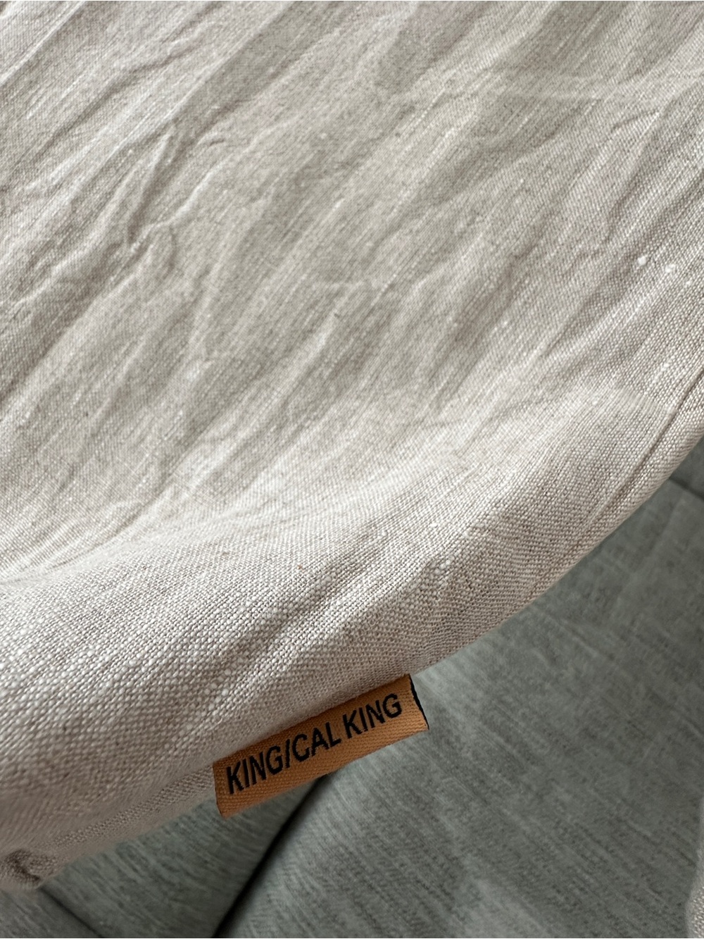 Quince king European linen duvet cover set. Like new. Chambray color. - Picture 13 of 13